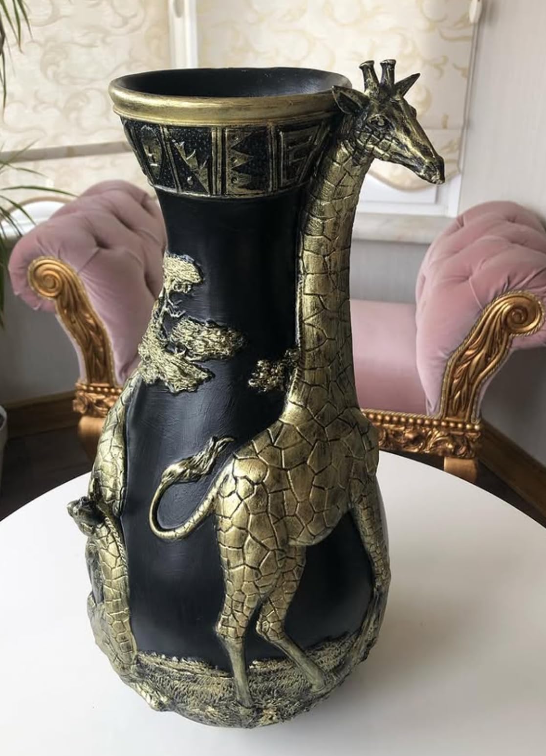 African Giraffe Vase, Handcrafted Animal Vase, Wildlife Decor, Giraffe Lover Gift, Giraffe Vase Decor, Safari Theme Vase, Giraffe Vase, African Giraffe Decor, Giraffe Decor