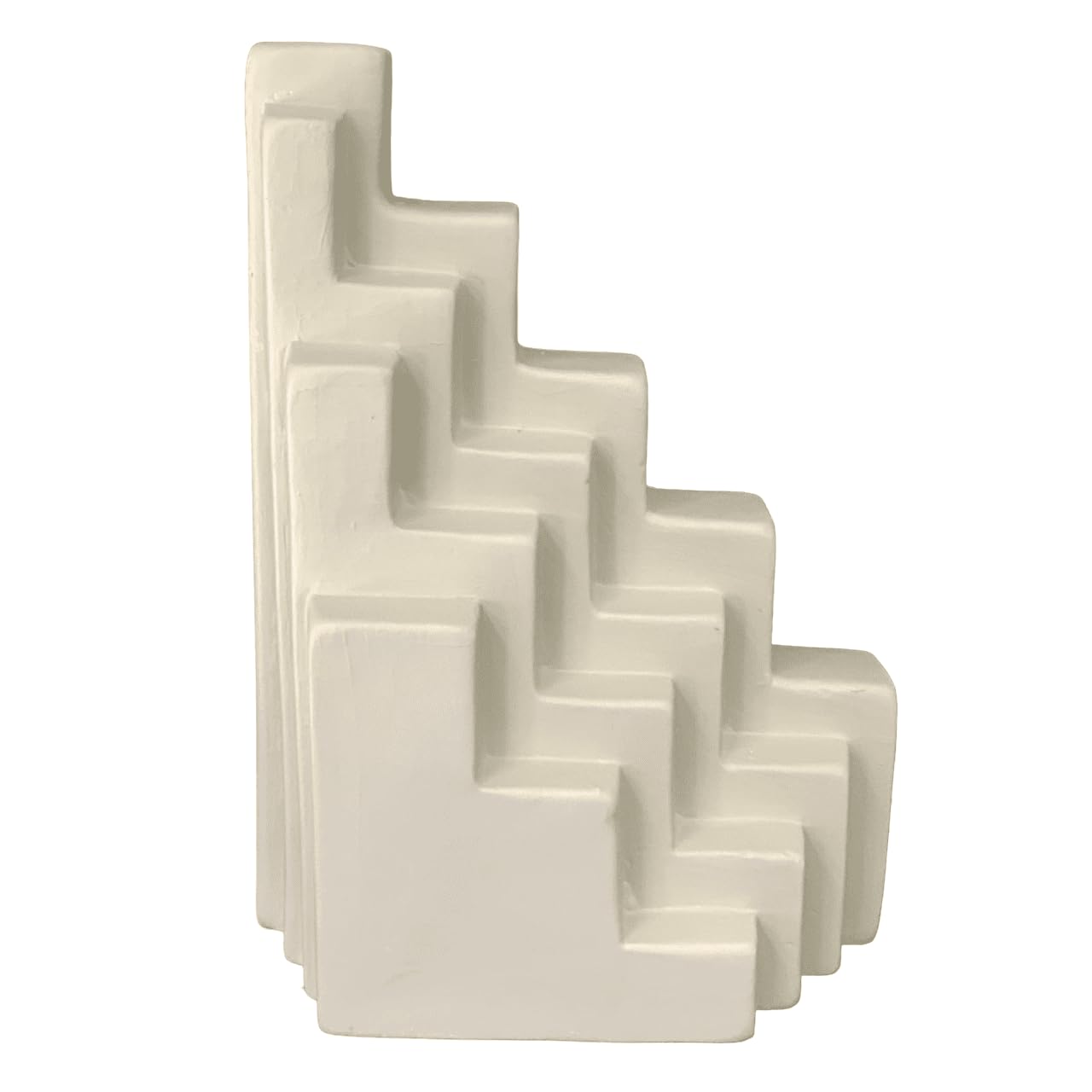 Abstrakte Treppenskulptur, Modernes geometrisches Dekor, minimalistische treppenförmige Statue, dekorative Wohnakzente, skandinavisches Design, Treppenbuchstütze