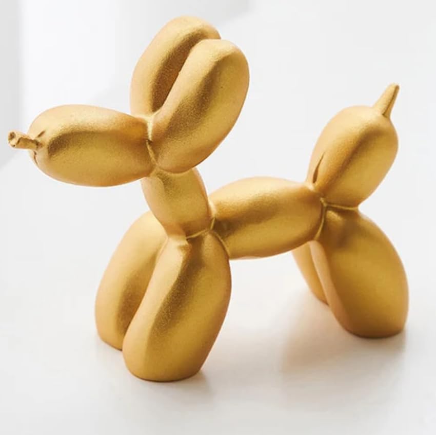 Balloon Dog Statue, Polyester Balloon Dog Figurine, Balloon Puppy Shelf Table Decor, Balloon Puppy Figurine, Balloon Animal Decor