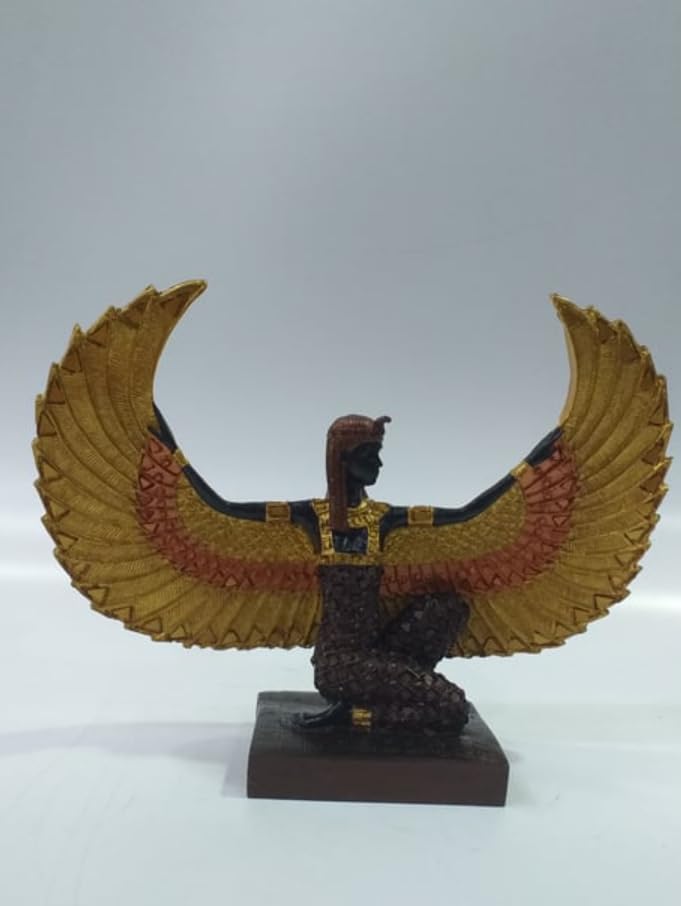 Egyptian Maat Statue with Open Wings, Ancient Egypt Maat Sculpture, Egyptian Winged Maat Figurine, Egyptian Mythology Statue of Maat, Maat Sculpture, Maat Statue, Maat Decor