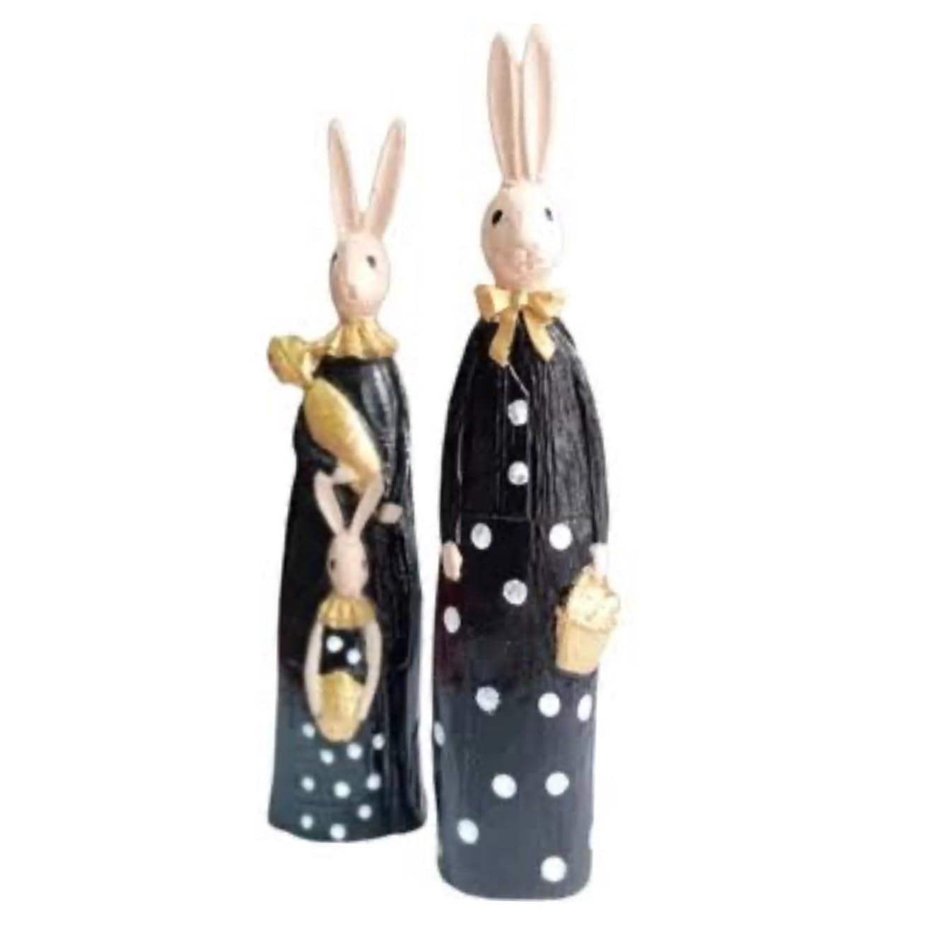 Easter Bunny Family Figurines, Easter Decoration Gift, Easter Bunny Figurines, Festive Rabbit Decor, Cute Bunny Couple, Seasonal Decor Gift