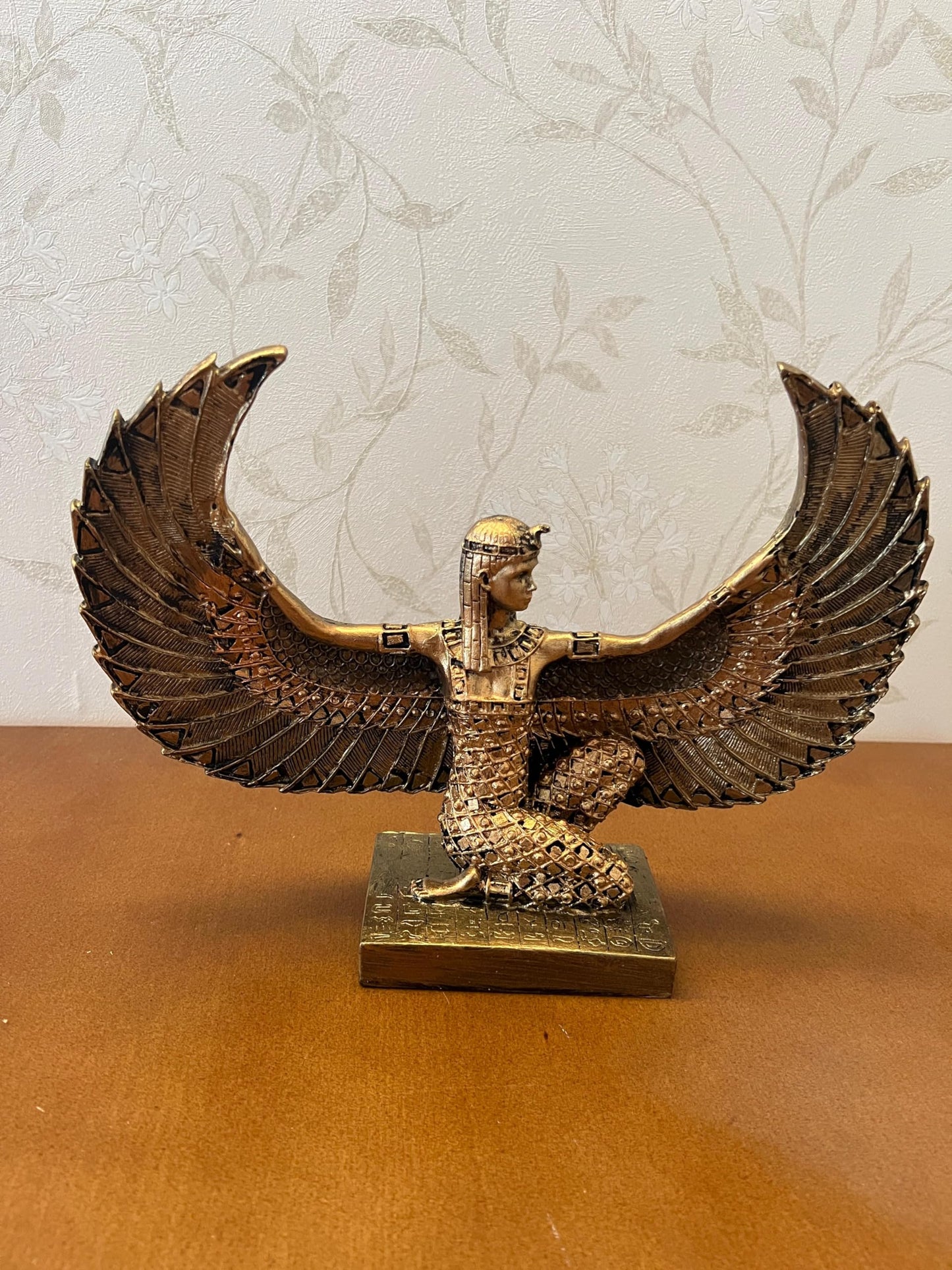 Egyptian Maat Statue with Open Wings, Ancient Egypt Maat Sculpture, Egyptian Winged Maat Figurine, Egyptian Mythology Statue of Maat, Maat Sculpture, Maat Statue, Maat Decor