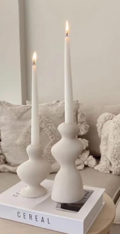 Modern Polyester Candle Holder, Minimalist Candlestick, Nordic Style Candle Holder, Polyester Candle Holder, Handmade Candle Holder