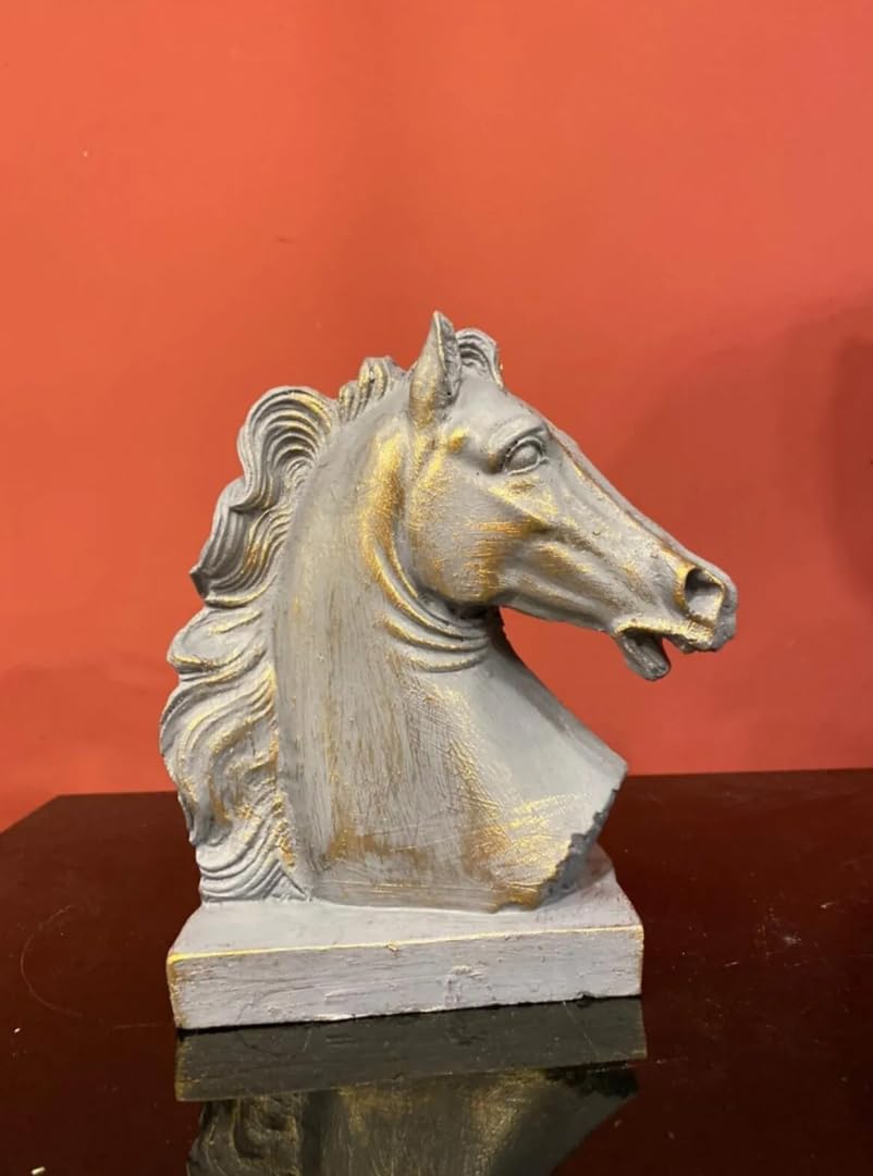 Horse Head Sculpture, Shelf Decoration Idea, Equestrian Home Decor, Handcrafted Equestrian Horse Statue, Horse Bust Ornament
