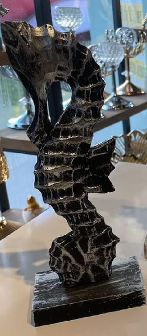 Handcrafted Seahorse Sculpture, Modern Sea Life Figurine, Seahorse Home Decor, Ocean Themed Decor, Seaside Room Decor, Handcrafted Sea Decor