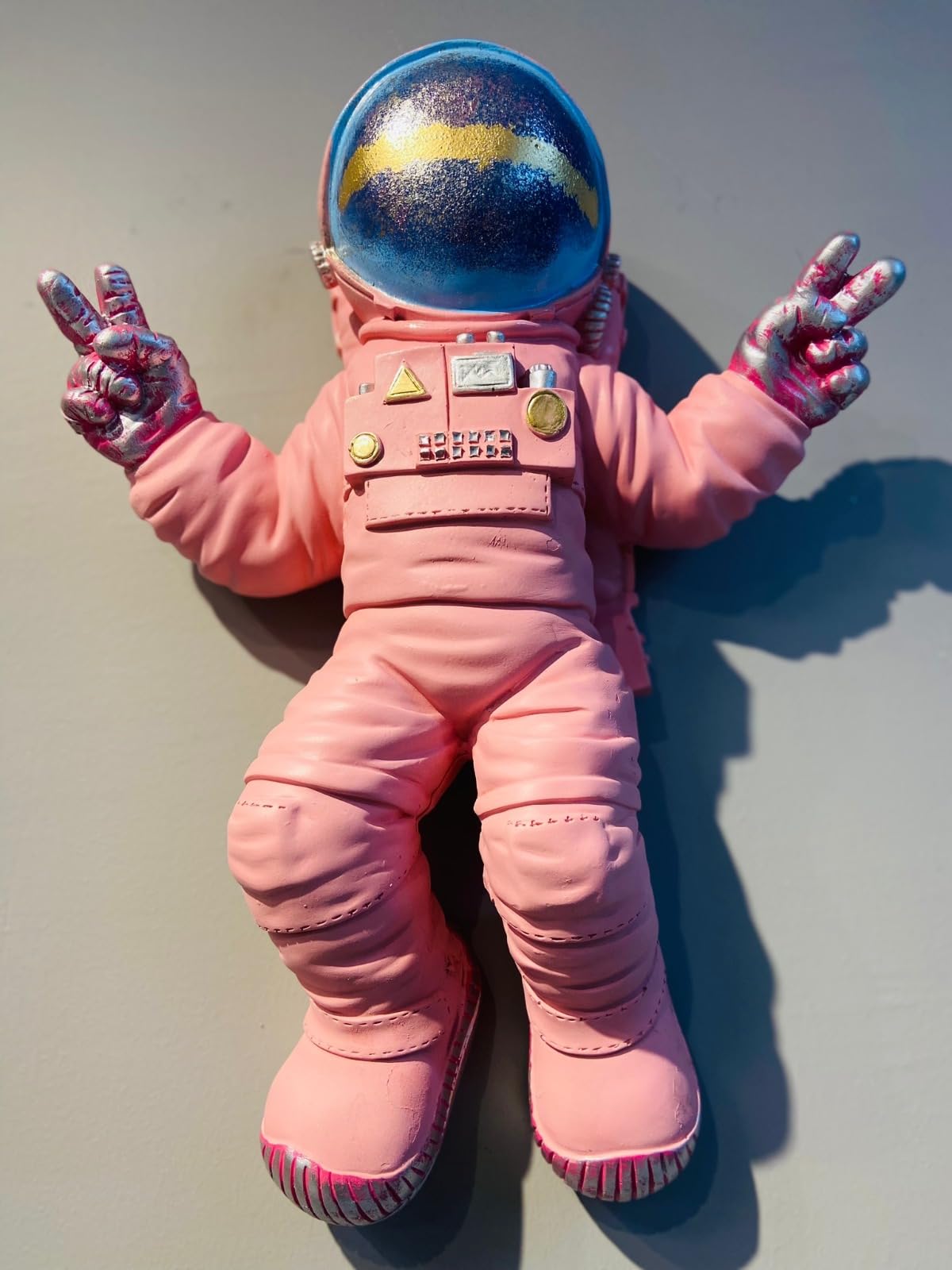 Astronaut Wall Sculpture, Space-themed Wall Decor, Astronaut Decor For Walls, Space Explorer Decorative Figurine, Astronaut Wall Figurine, Astronaut Wall Decor
