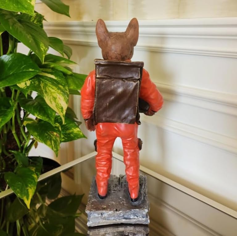 Astronaut BullDog Figurine, Dog In Spacesuit Statue, Space-Themed Bulldog Sculpture, Animal Astronaut Decor, Dog Lover Home Decor