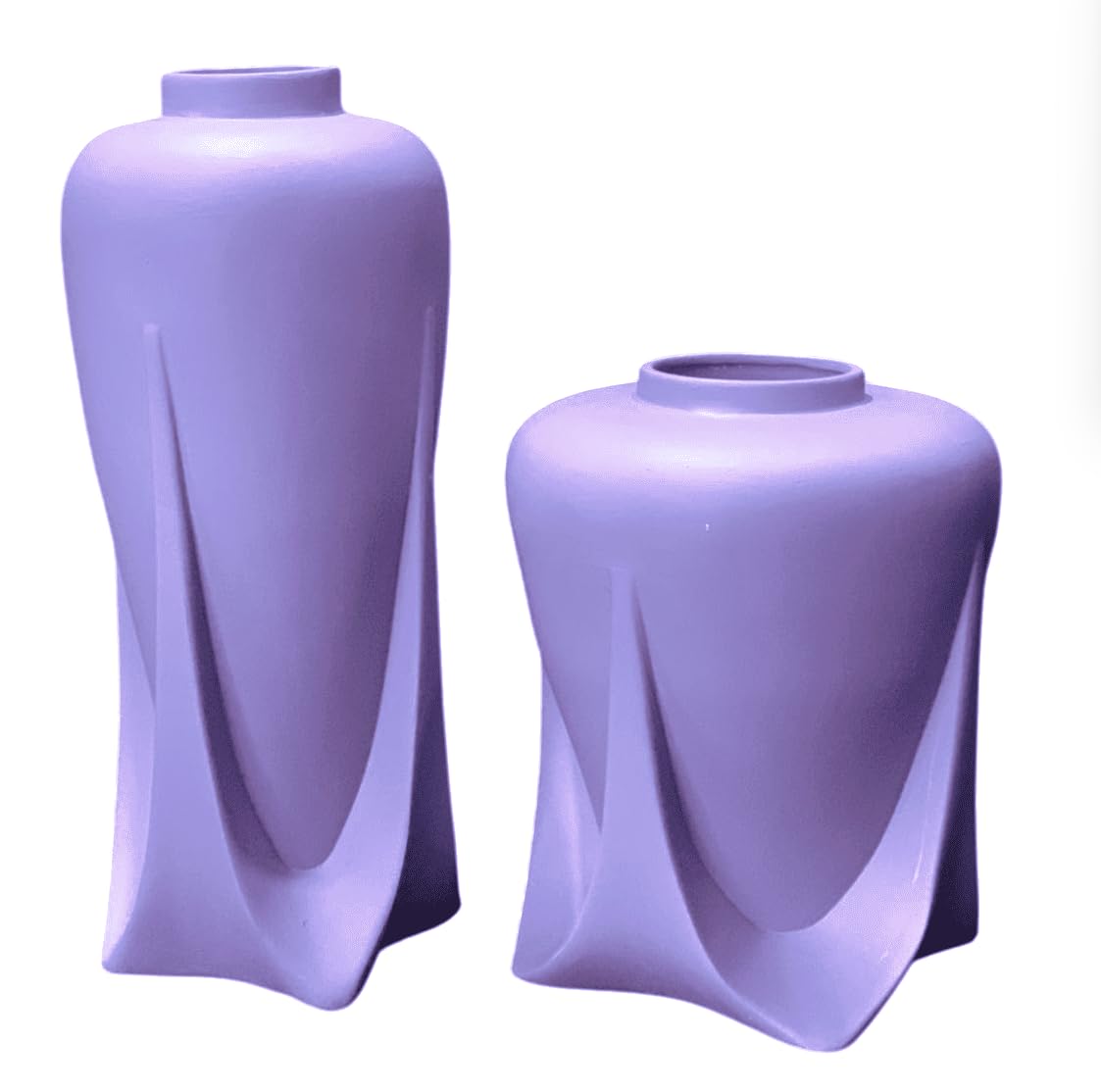Modern Ceramic Vases Set of 2 or Single Piece, Unique Art Pottery Vase for Table or Shelf Display, Ceramic Modern Vase, Tall Modern Pottery