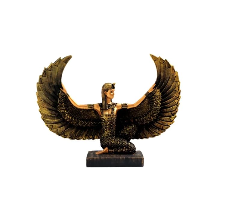 Egyptian Maat Statue with Open Wings, Ancient Egypt Maat Sculpture, Egyptian Winged Maat Figurine, Egyptian Mythology Statue of Maat, Maat Sculpture, Maat Statue, Maat Decor