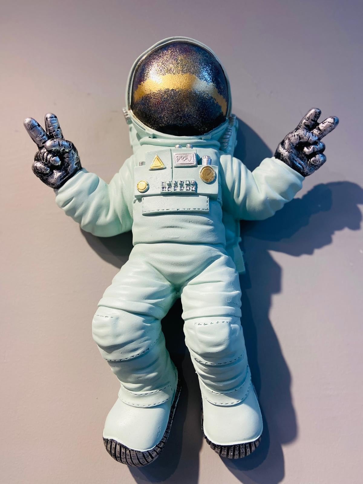 Astronaut Wall Sculpture, Space-themed Wall Decor, Astronaut Decor For Walls, Space Explorer Decorative Figurine, Astronaut Wall Figurine, Astronaut Wall Decor