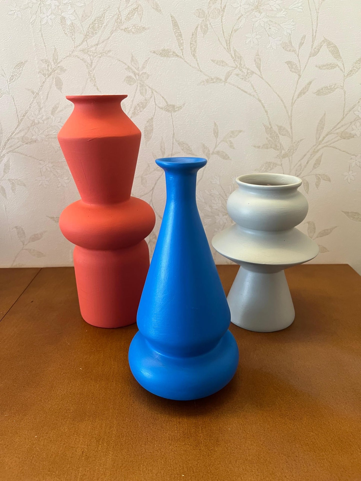 Modern Ceramic Vases Set, Geometric Decorative Vases, Minimalist Table Vase, Geometric Flower Vase, Boho Aesthetic Vases, Abstract Art Vases, Flower Vase