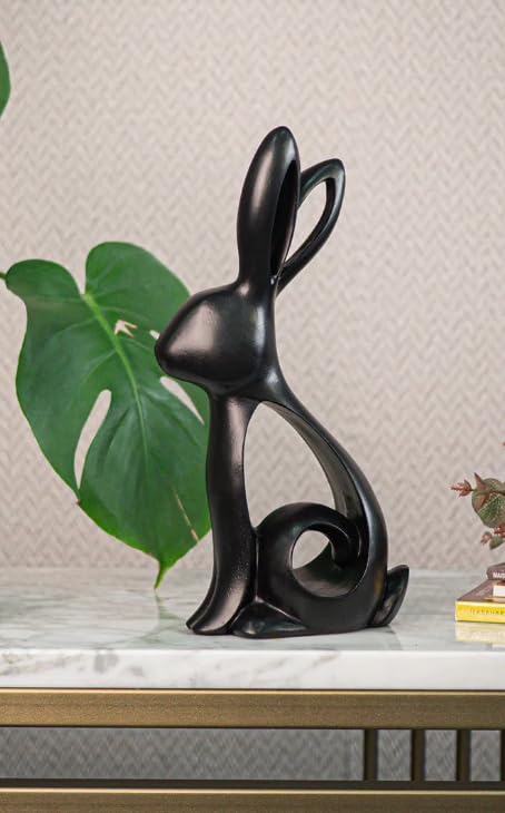 Abstrakte Hasenskulptur, Hasenfigur, Hasenskulptur, Geschenk für Tierliebhaber, Minimalistische Hasenstatue, Hasen-Polyester-Skulptur