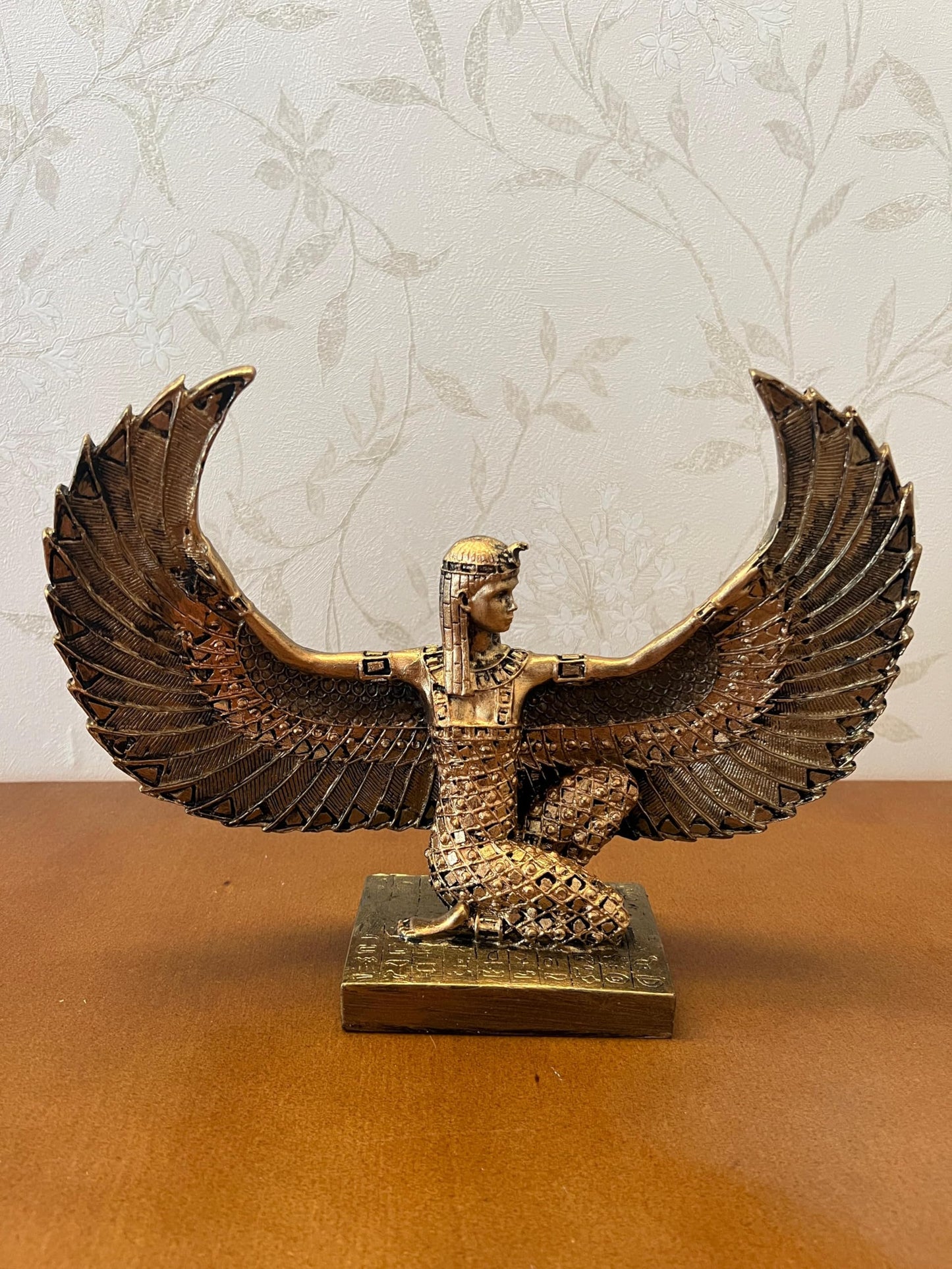 Egyptian Maat Statue with Open Wings, Ancient Egypt Maat Sculpture, Egyptian Winged Maat Figurine, Egyptian Mythology Statue of Maat, Maat Sculpture, Maat Statue, Maat Decor