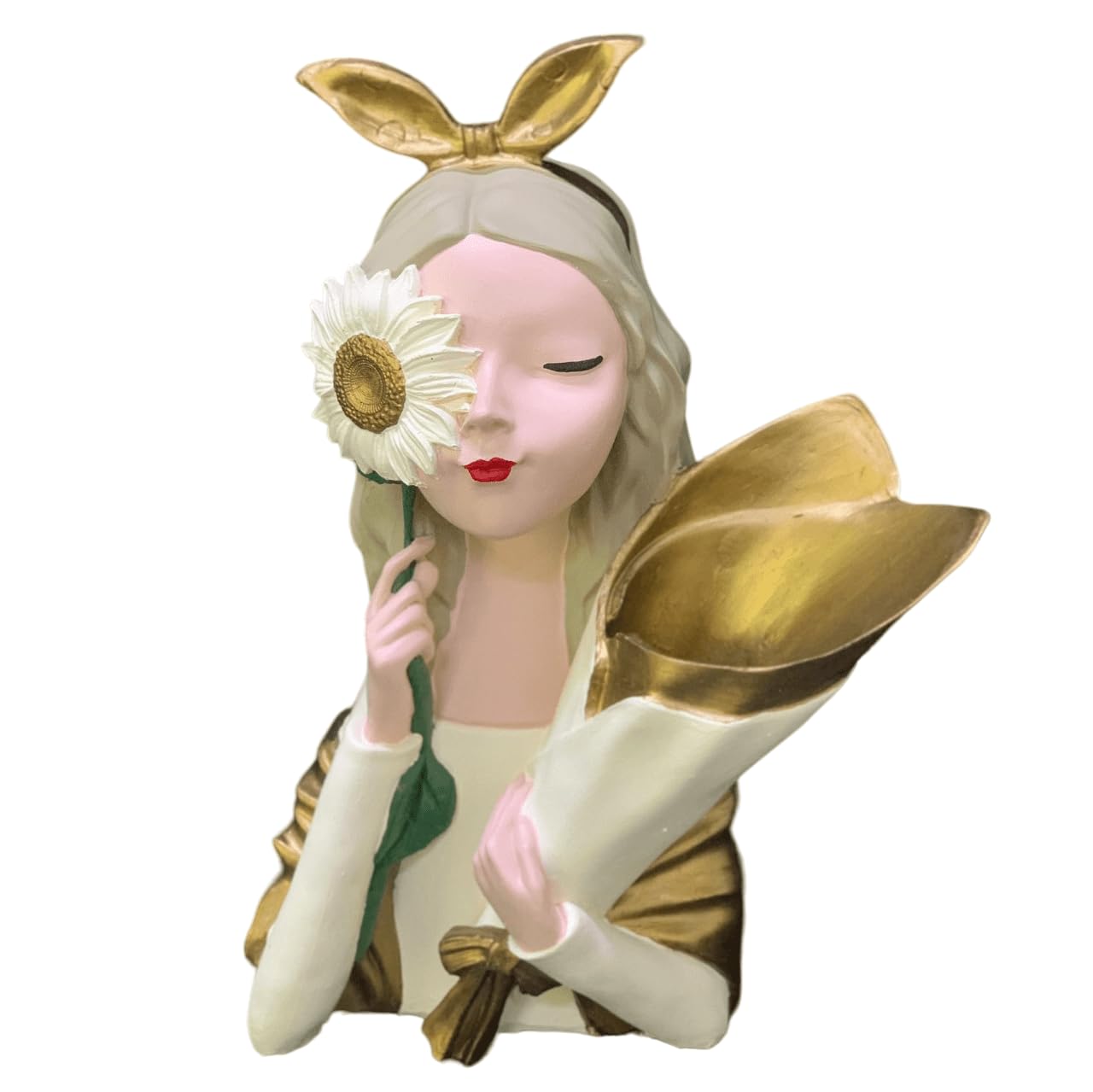 Elegant Girl Flower Vase, Romantic Gift Idea, Girl Flower Vase, Artistic Girl Sculpture, Romantic Floral Holder, Unique Flower Vase, Girl Flower Decor, Girl Flower Statue