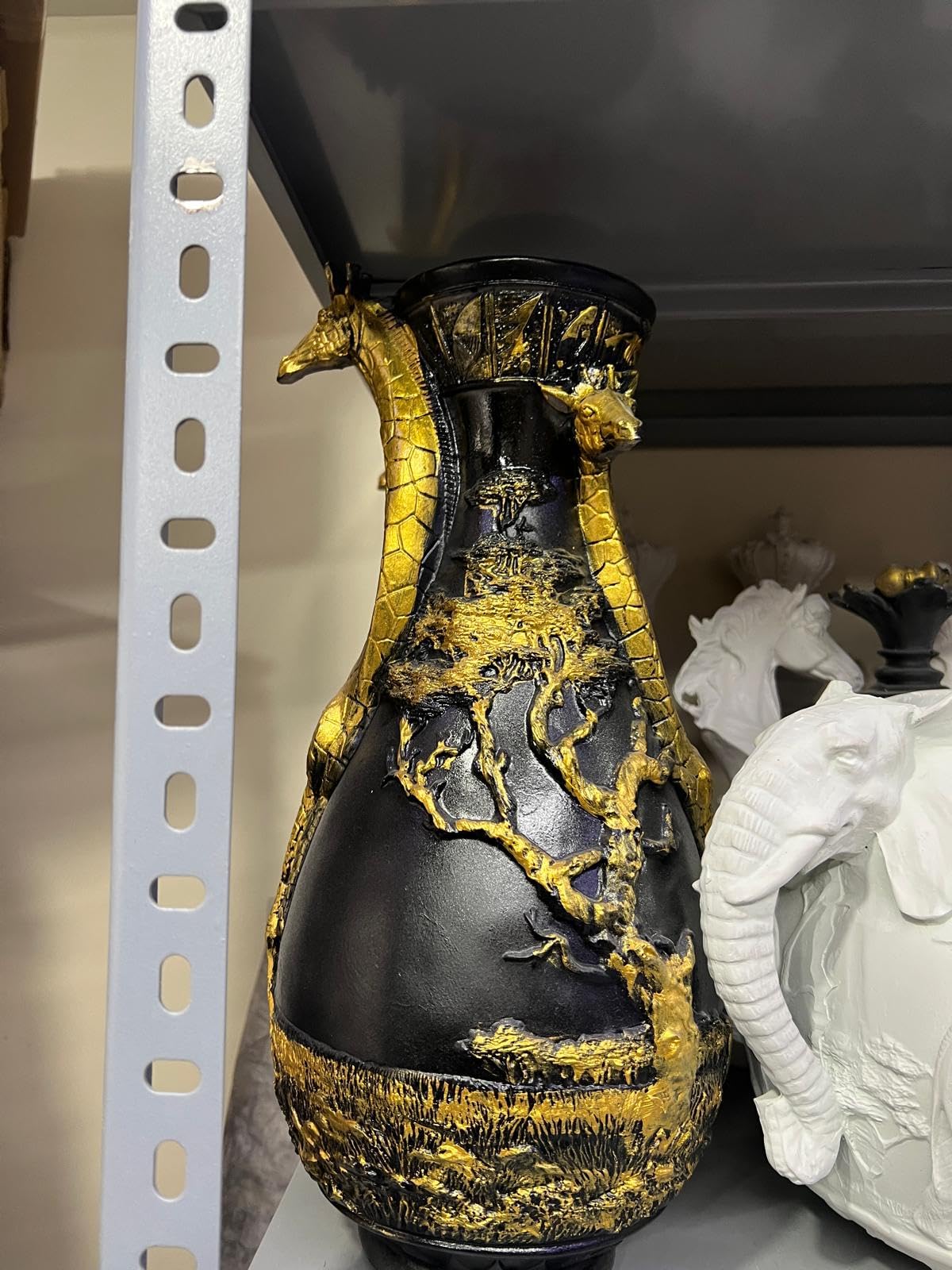 African Giraffe Vase, Handcrafted Animal Vase, Wildlife Decor, Giraffe Lover Gift, Giraffe Vase Decor, Safari Theme Vase, Giraffe Vase, African Giraffe Decor, Giraffe Decor
