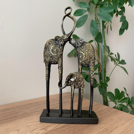 Handcrafted Elephant Family Statue, Elephant Figurine, Elephant Sculpture, Gift for Elephant Lovers, Animal Decor Piece, Elephant Decor