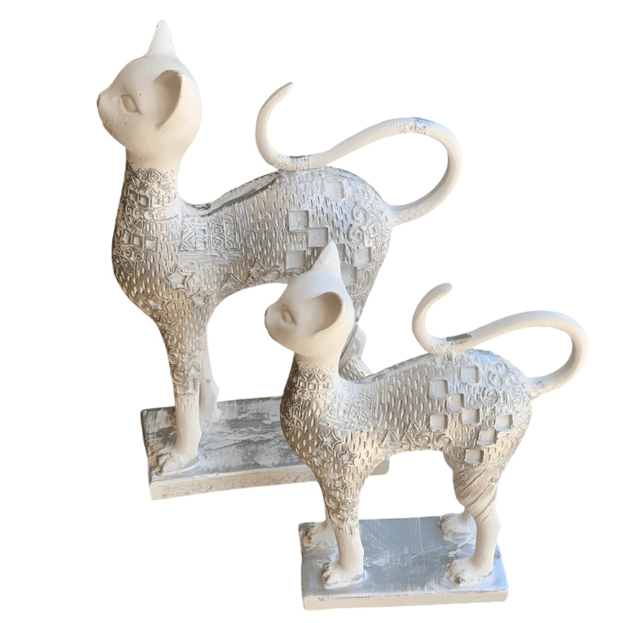 Egyptian Style Cat Figurine Set, Ancient Egyptian Statue, Cat Lovers Gift, Ancient Cat Statue, Egyptian Home Decor, Cat Sculpture, Cat Decor, Cat Sculpture, Cat Statue