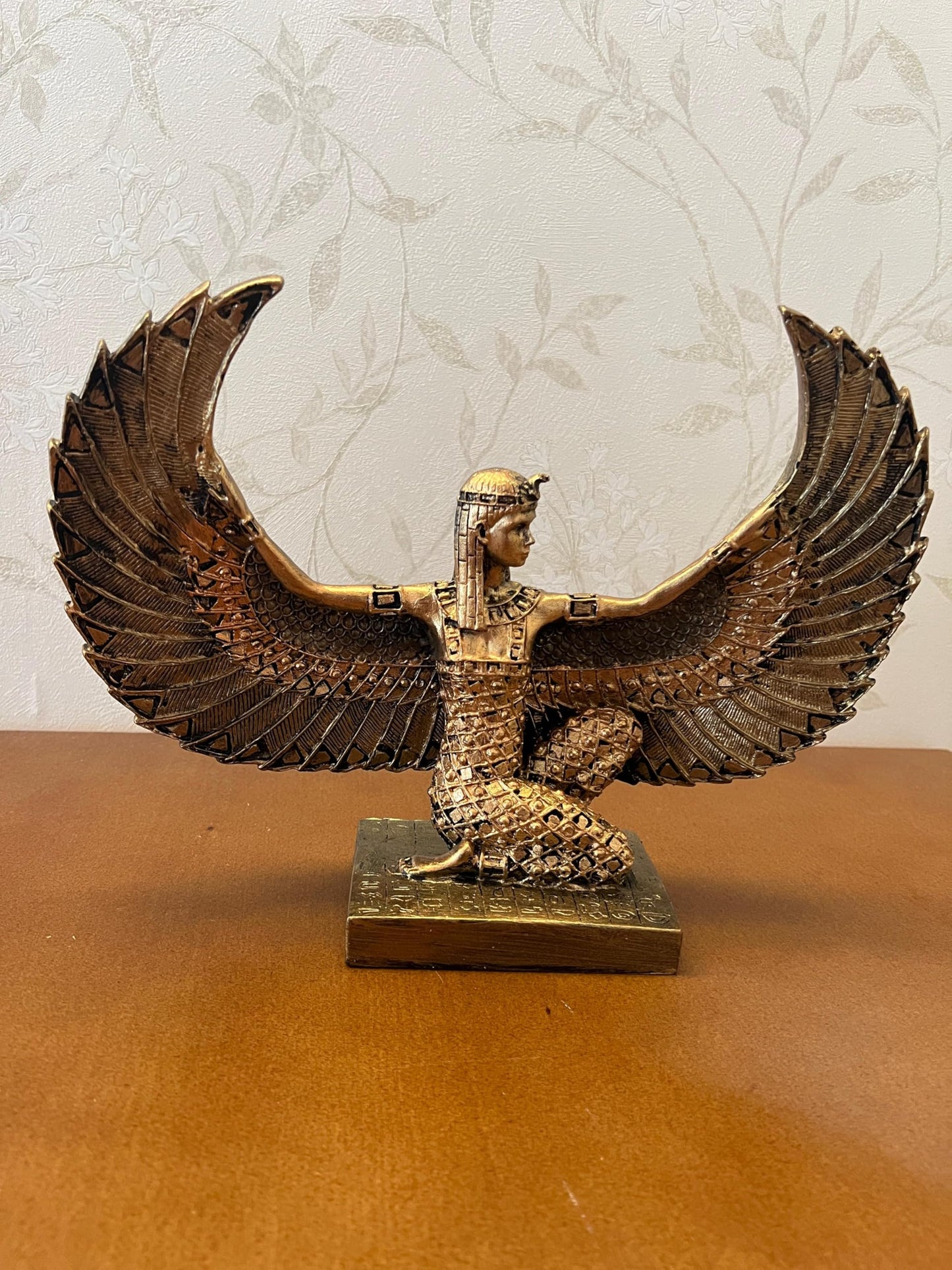 Egyptian Maat Statue with Open Wings, Ancient Egypt Maat Sculpture, Egyptian Winged Maat Figurine, Egyptian Mythology Statue of Maat, Maat Sculpture, Maat Statue, Maat Decor