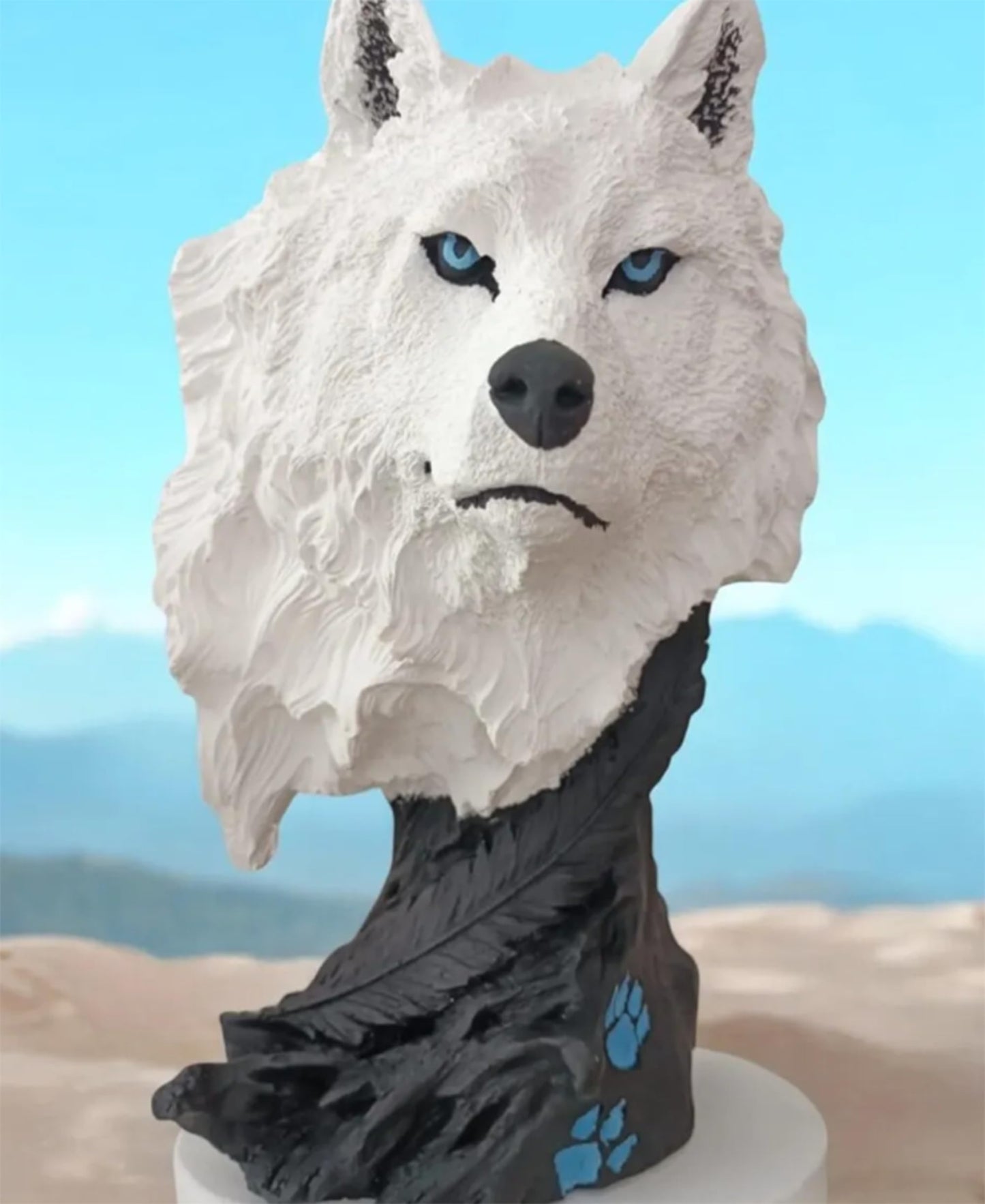 Wolf Head Sculpture, Wolf Lover Gift, Rustic Wolf Home Decor, Wolf Bust, Wildlife Lover Gift, Polyester Wolf Statue, Gothic Wolf Figurine, Wolf Head Statue, Wolf Head Decor