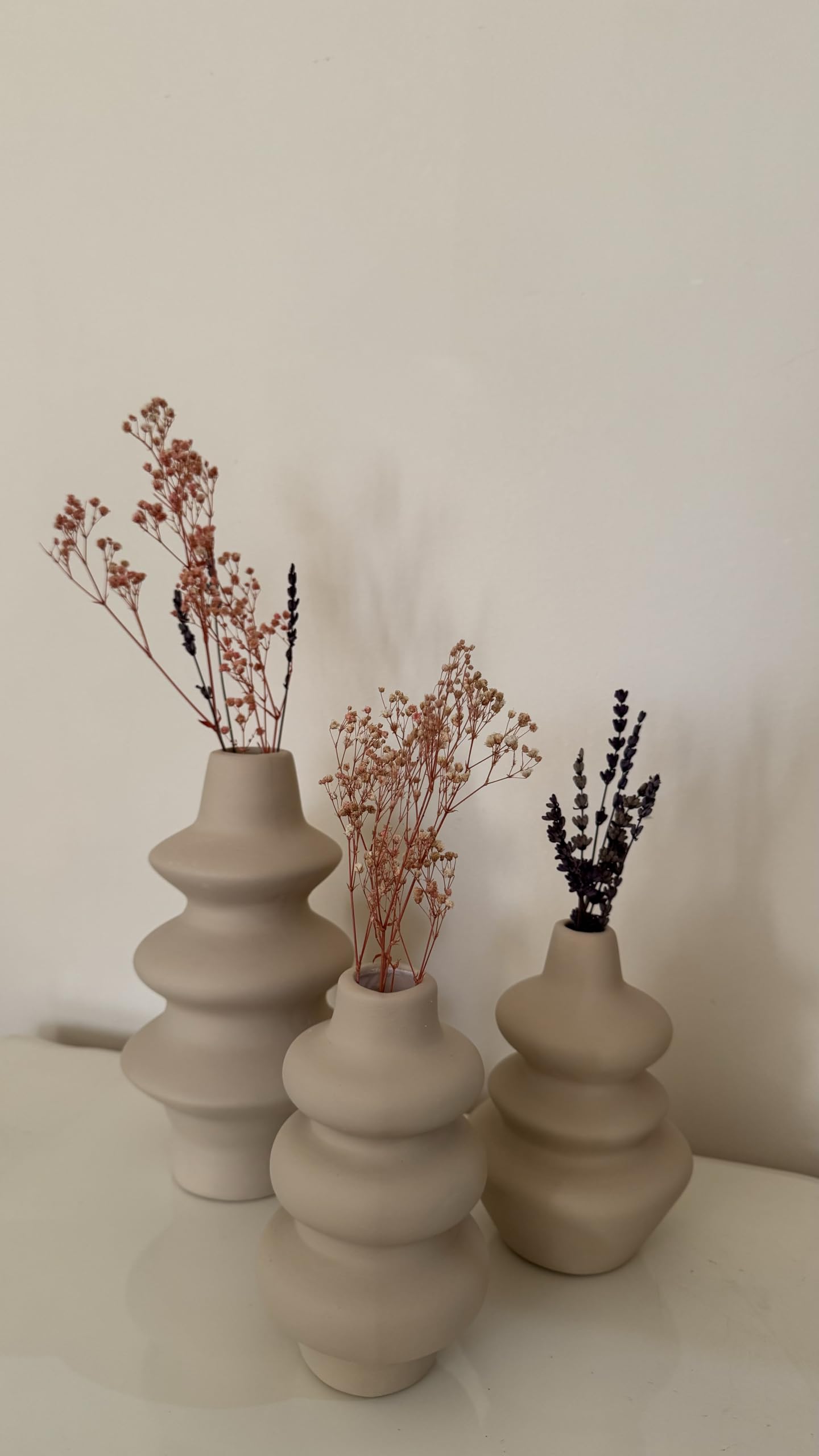 Keramik-Blasenvase, 2er- oder 3er-Set, Nordische Blasenwirbelvase, Blumentopf, Vase für getrocknete Blumen, Nordische Vase, Wellen-Keramikvase, Dekorative Vase, ZicZac-Vase, Blasenvase
