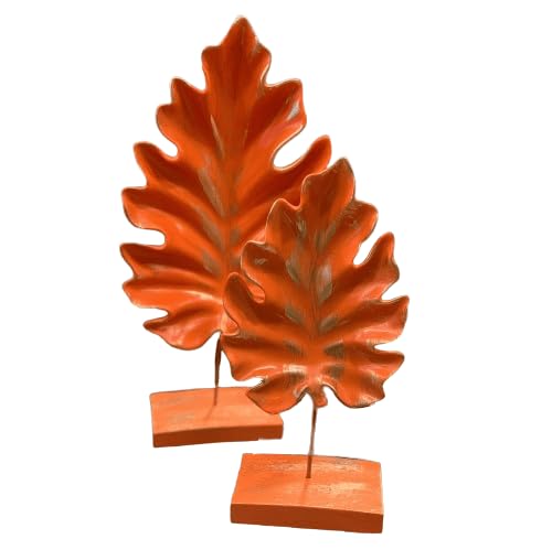 Decorative Leaf Figurine Set, Modern Leaf Sculpture, Nature Inspired Leaf Decor, Leaf Statues for Shelf, Leaf Home Decoration, Leaf Decor, Leaf Sculpture, Leaf Statue
