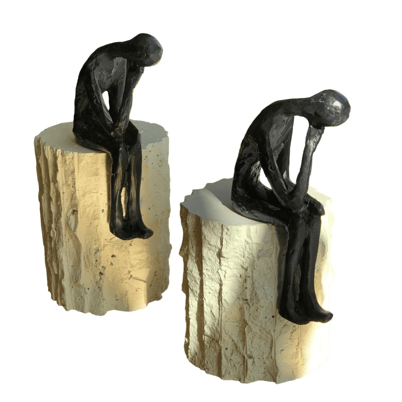 Thinker Human Sculpture Set of 2, Abstract Human Sculpture, Minimalist Human Figure Art, Modern Art Sculpture, Thinker Man Decor, Thinker Man Sculpture, Thinker Man Statue