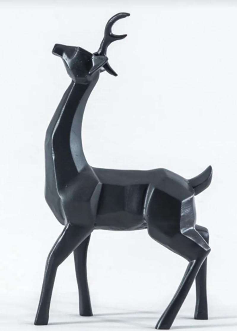 Modern Cubic Deer Statue, Geometric Deer Sculpture, Cubic Deer Statue, Cubic Deer Sculpture, Geometric Reindeer Decor, Cubic Reindeer Statue