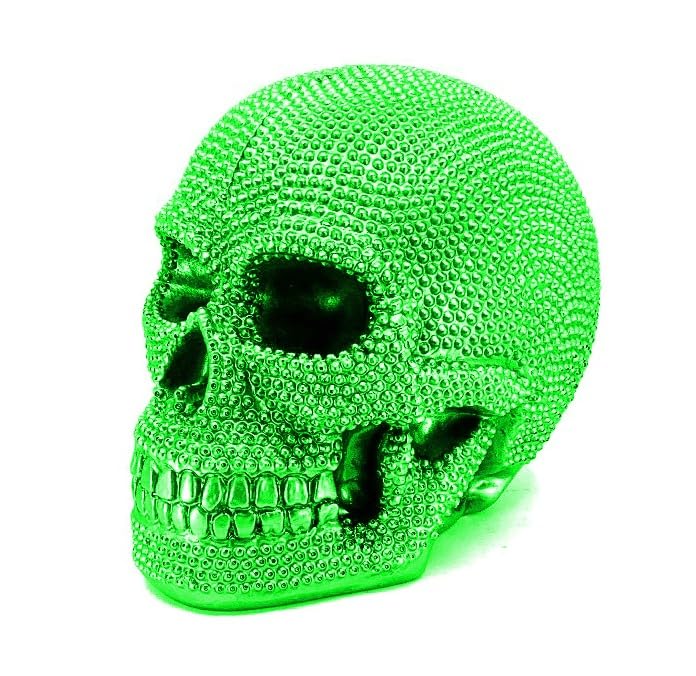 Skull Sculpture with Textured Detail, Gothic Polyester Skull Decor, Skull Decor for Shelves, Textured Surface Skull Decor, Skull Statue, Skull Sculpture, Skull Decor, Skull Objects