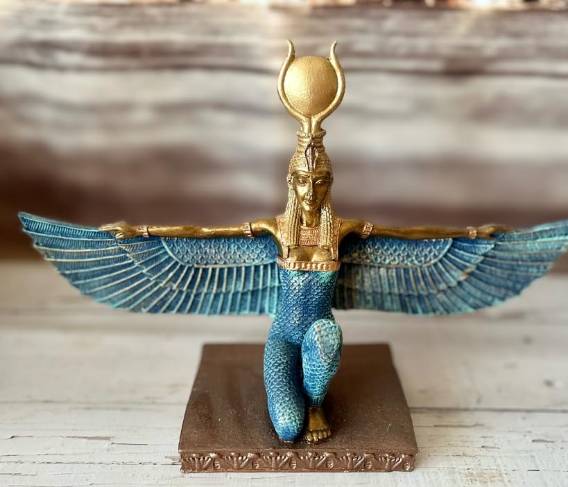 Egyptian Goddess Isis Sculpture, Isis Statue, Winged Isis Goddess Statue, Ancient Egyptian Isis Statue, Handmade Isis Sculpture, Isis Decor