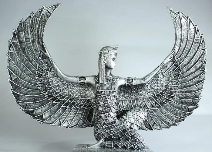 Egyptian Maat Statue with Open Wings, Ancient Egypt Maat Sculpture, Egyptian Winged Maat Figurine, Egyptian Mythology Statue of Maat, Maat Sculpture, Maat Statue, Maat Decor