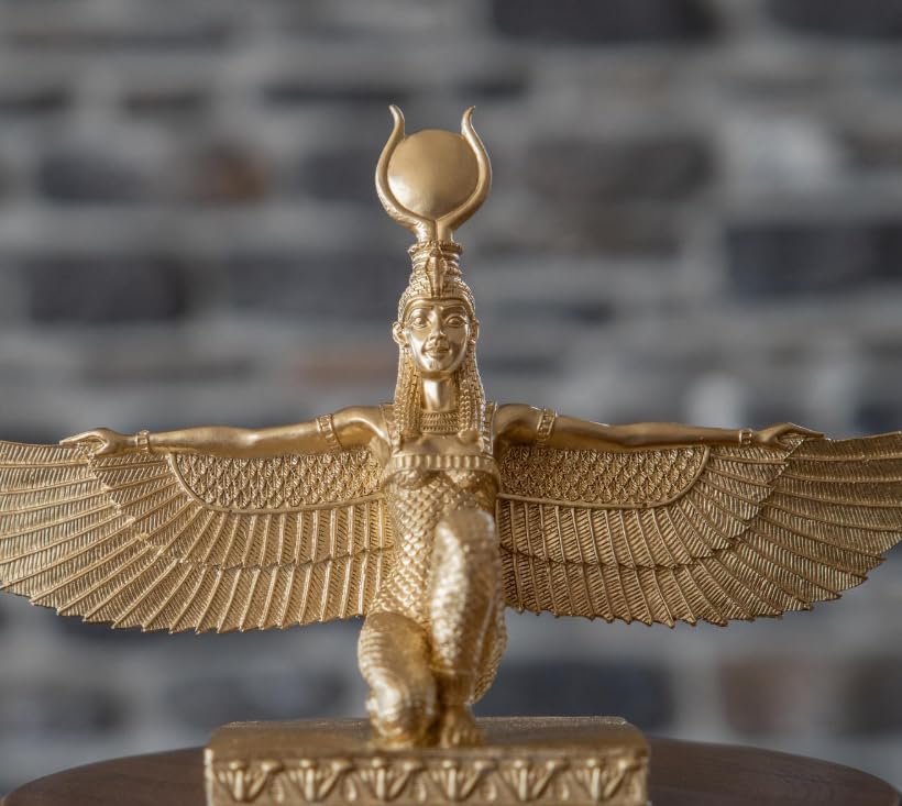 Egyptian Goddess Isis Sculpture, Isis Statue, Winged Isis Goddess Statue, Ancient Egyptian Isis Statue, Handmade Isis Sculpture, Isis Decor