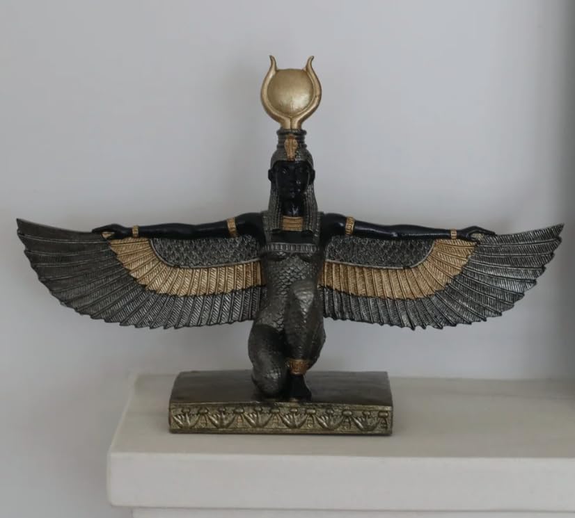 Egyptian Goddess Isis Sculpture, Isis Statue, Winged Isis Goddess Statue, Ancient Egyptian Isis Statue, Handmade Isis Sculpture, Isis Decor