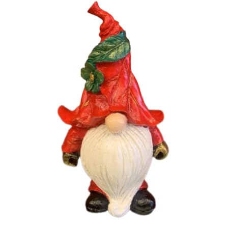 Christmas Gnome Figurine, Holiday Gnome Decor, Christmas Gift Idea, Christmas Elf Decoration, Holiday Tabletop Decor, Gnome Sculpture, Gnome Statue, Gnome Figurine, Gnome Decor