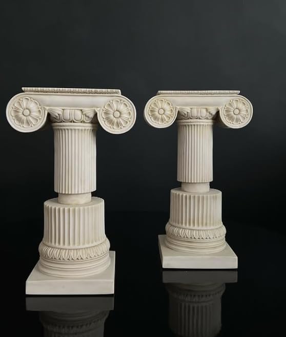Klassische griechische Säulenständer im Set oder einzeln, griechischer Säulenständer, Ständer im korinthischen Stil, dekorative Vitrinenständer