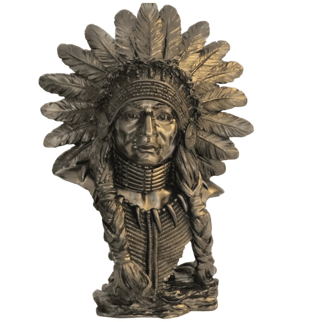 Native American Chief Bust, Tribal Warrior Sculpture, Native American Chief, Western Decor, Indian Chief Bust, Polyester Chief Sculpture, Indian Chief Decor, Indian Chief Sculpture
