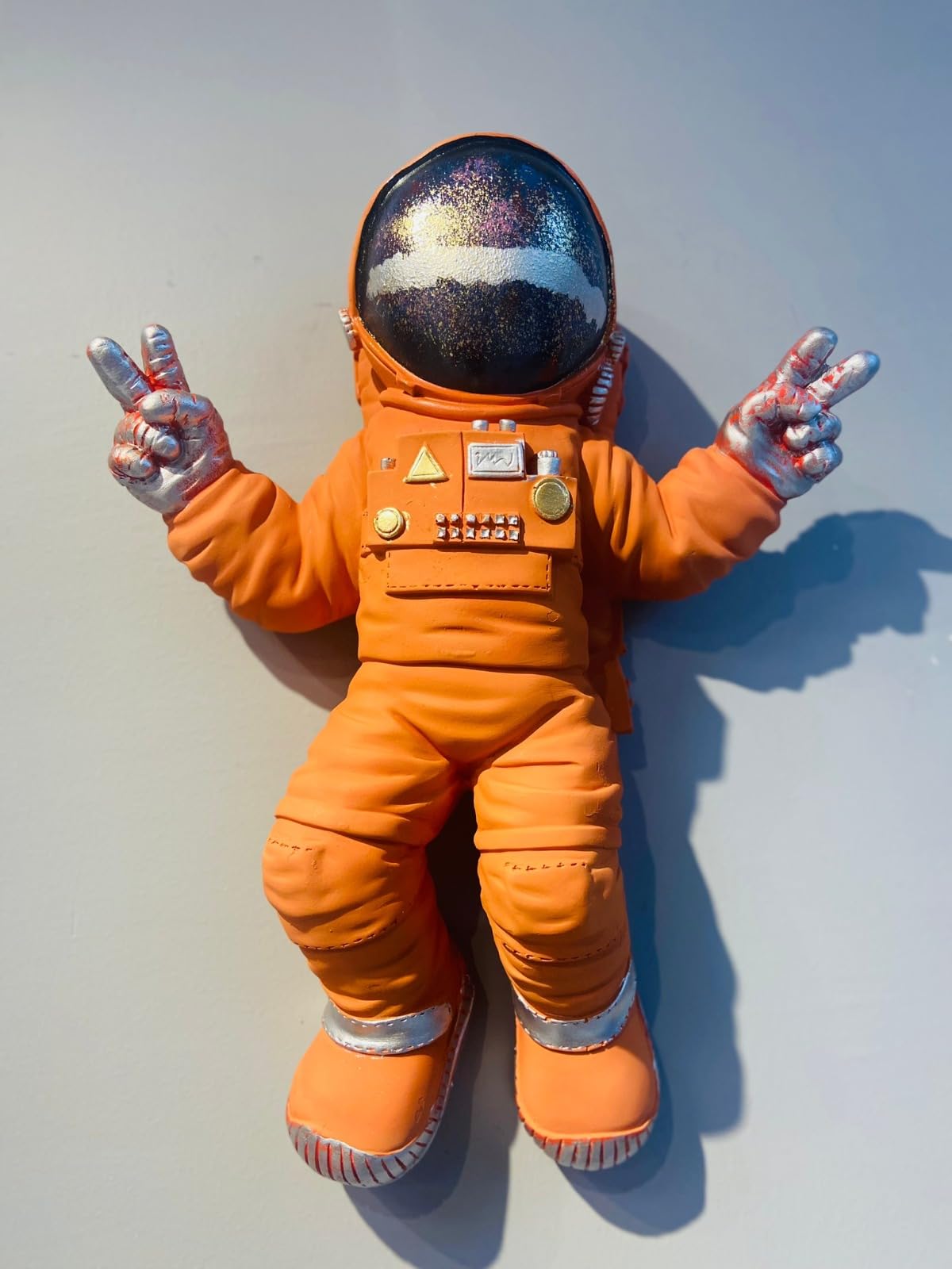Astronaut Wall Sculpture, Space-themed Wall Decor, Astronaut Decor For Walls, Space Explorer Decorative Figurine, Astronaut Wall Figurine, Astronaut Wall Decor