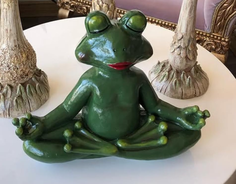 Yoga Frog Statue, Zen Meditation Frog Figurine, Outdoor Frog Sculpture, Yoga Frog Figurine, Meditation Frog Decor, Zen Garden Statue, Frog Decor, Frog Sculpture, Frog Statue, Frog Figurine