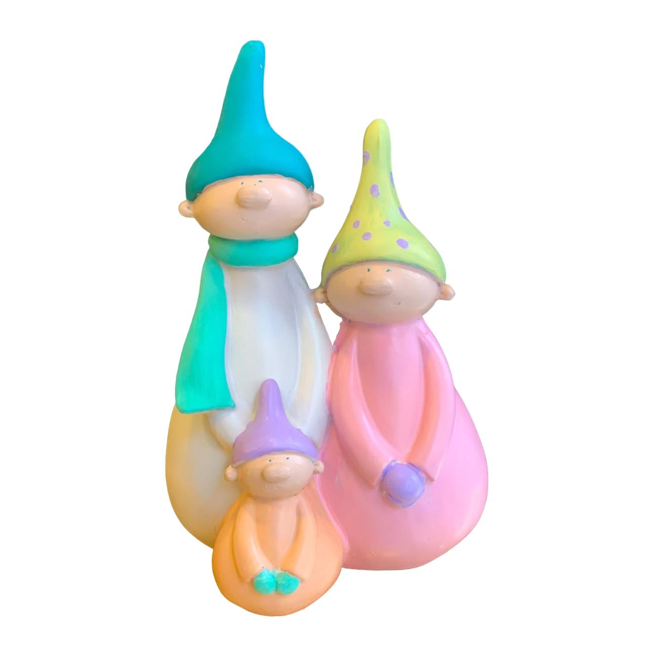 Christmas Gnome Family Figurine Set of 3, Holiday Elf Family, Seasonal Home Decor, Christmas Gift Idea, Holiday Accent Piece, Gnome Statue, Gnome Sculpture, Gnome Figurine