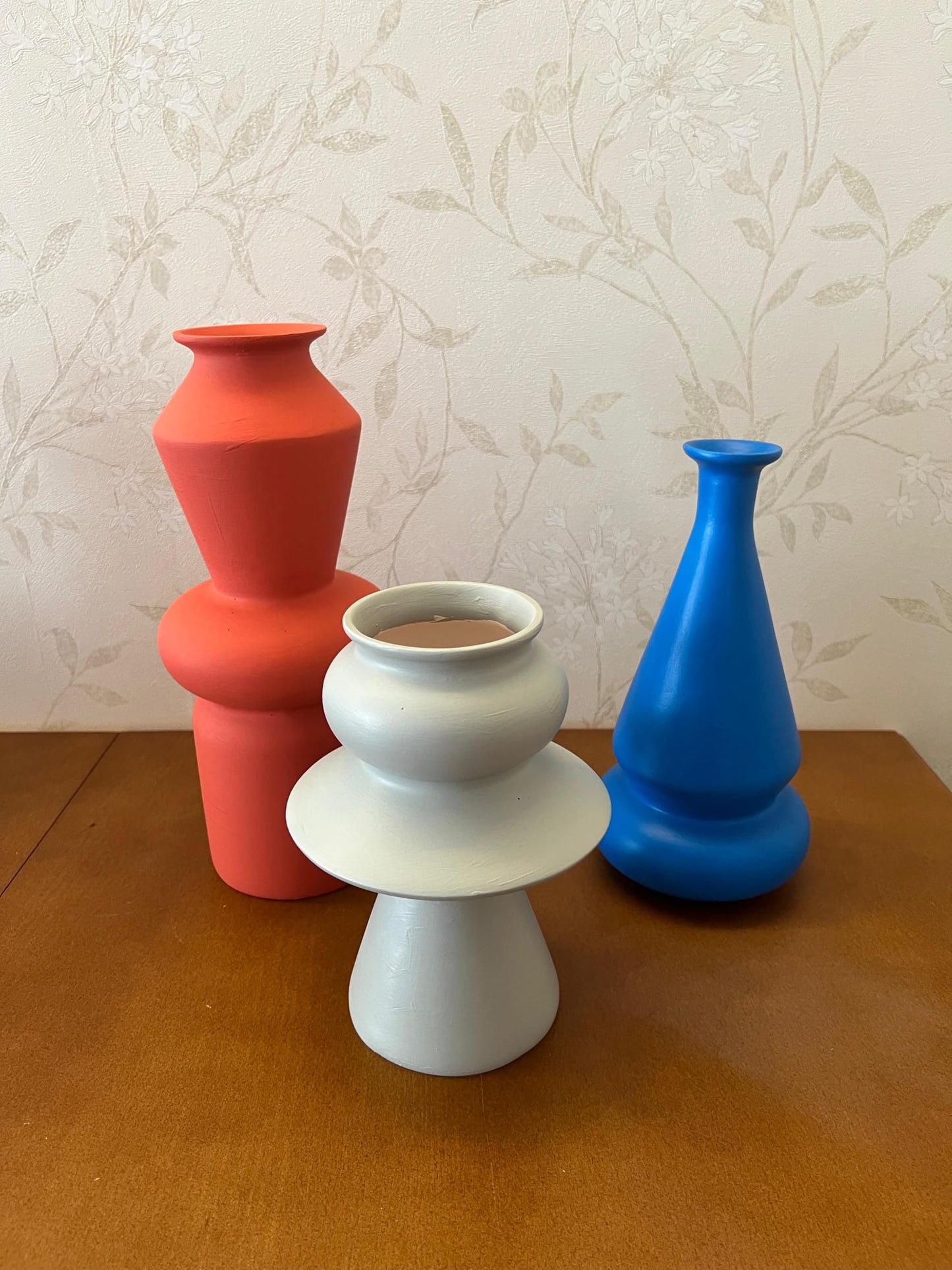 Modern Ceramic Vases Set, Geometric Decorative Vases, Minimalist Table Vase, Geometric Flower Vase, Boho Aesthetic Vases, Abstract Art Vases, Flower Vase