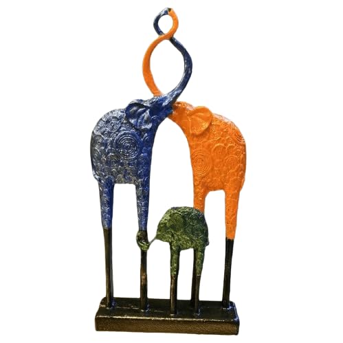 Handcrafted Elephant Family Statue, Elephant Figurine, Elephant Sculpture, Gift for Elephant Lovers, Animal Decor Piece, Elephant Decor