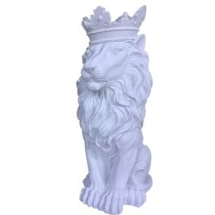 Regal Lion Statue With Crown, Crowned Lion Sculpture, Royal Jungle King Figurine, Royal Themed Home Decor, Lion Crown Figurine, Lion Crown Sculpture, Lion Crown Decor