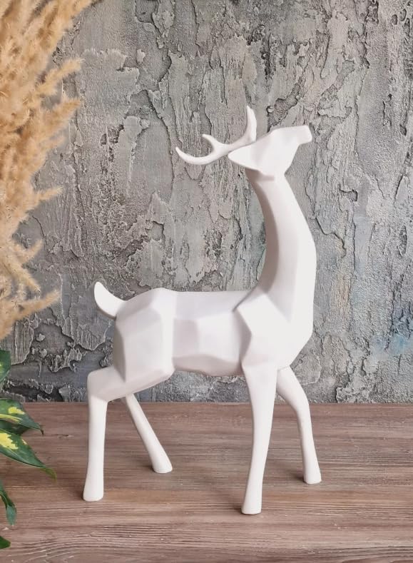 Modern Cubic Deer Statue, Geometric Deer Sculpture, Cubic Deer Statue, Cubic Deer Sculpture, Geometric Reindeer Decor, Cubic Reindeer Statue