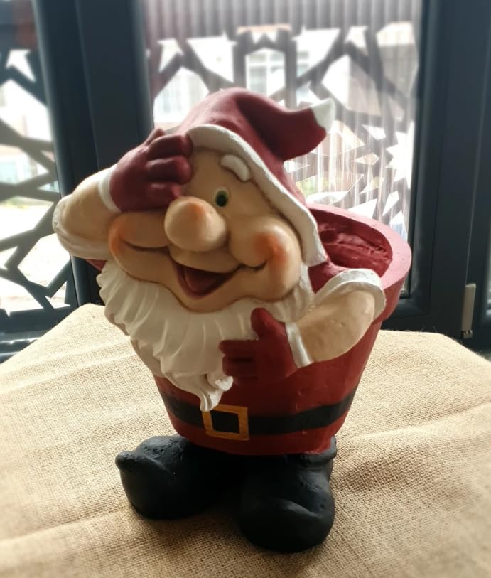 Gnome Plant Pot for Outdoor Garden, Whimsical Garden Planter, Cute Gnome Flower Pot, Gnome Plant Pot, Outdoor Gnome Planter, Cute Flower Pot
