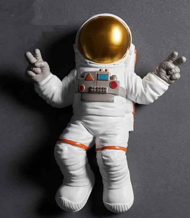 Astronaut Wall Sculpture, Space-themed Wall Decor, Astronaut Decor For Walls, Space Explorer Decorative Figurine, Astronaut Wall Figurine, Astronaut Wall Decor
