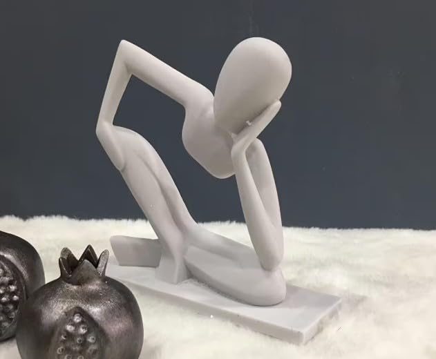 Abstract Thinker Statue, Modern Thinker Statue, Polyester Thinker Figurine, Thinker Man Decor, Thinker Statue, Thinker Sculpture, Thinker Man Sculpture, Thinker Man Statue