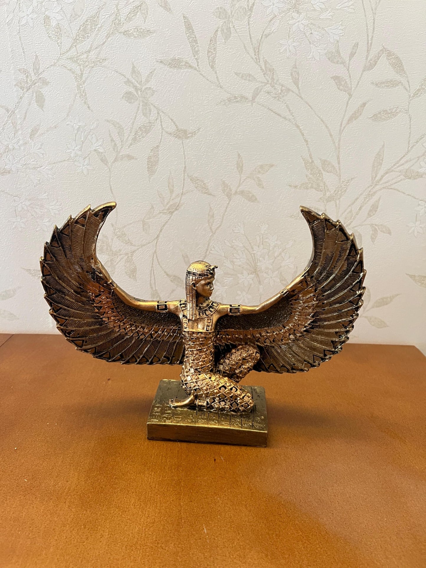 Egyptian Maat Statue with Open Wings, Ancient Egypt Maat Sculpture, Egyptian Winged Maat Figurine, Egyptian Mythology Statue of Maat, Maat Sculpture, Maat Statue, Maat Decor