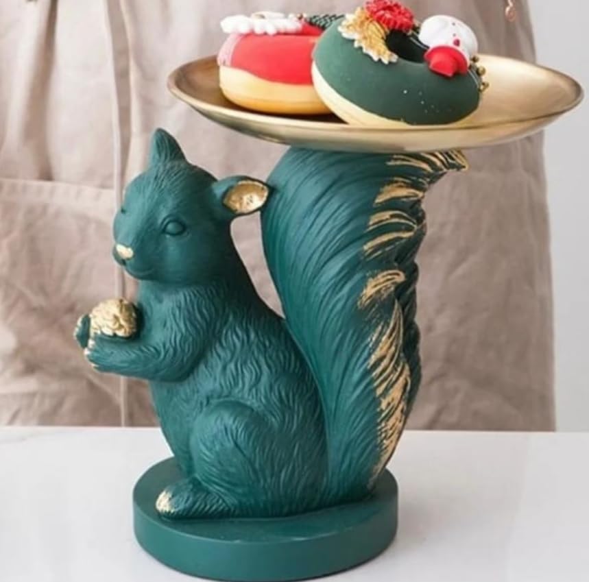 Adorable Squirrel Nut Bowl, Animal Serving Tray, Woodland Home Decor, Squirrel Nut Bowl, Squirrel Tray Decor, Squirrel Sculpture, Squirrel Statue, Squirrel Decor, Squirrel Figurine