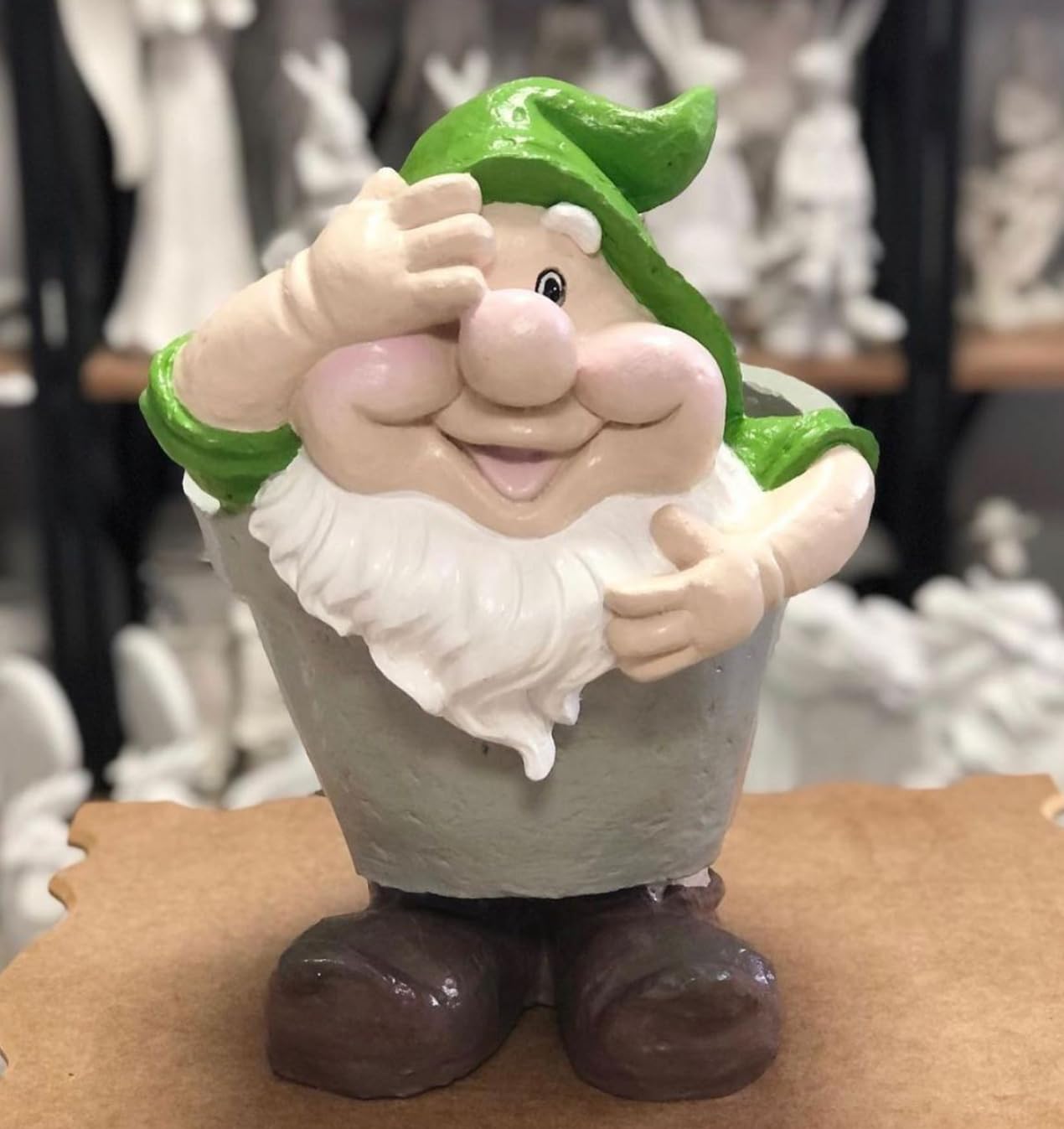 Gnome Plant Pot for Outdoor Garden, Whimsical Garden Planter, Cute Gnome Flower Pot, Gnome Plant Pot, Outdoor Gnome Planter, Cute Flower Pot