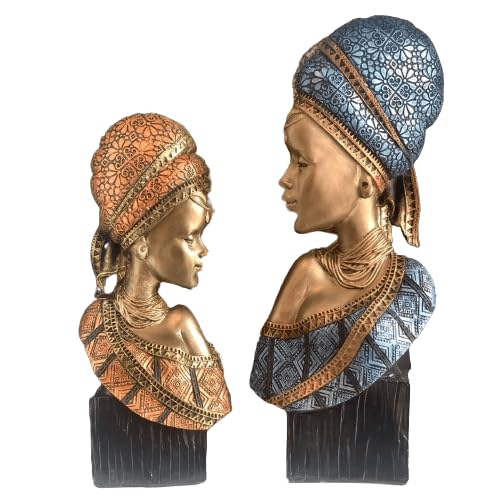 African Woman Bust Sculpture, Traditional African Art Decor, African Woman Sculpture, Ethnic Style Sculpture, Traditional African Decor, African Woman Statue