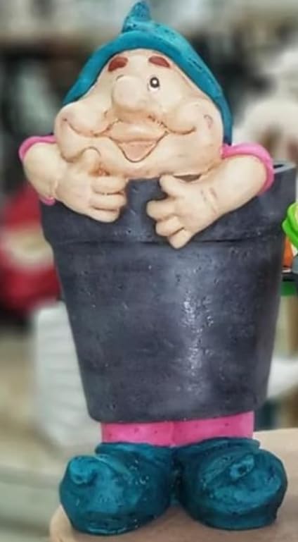 Large Gnome Flower Pot For Garden, Modern Home Garden Plant Pot, Large Polyester Flowerpot, Garden Gnome Decor, Garden Gnome Vase, Gnome Vase, Polyester Flowerpot, Gnome Flowerpot